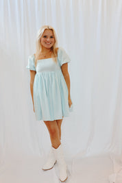 Rather Be Babydoll Dress Sky