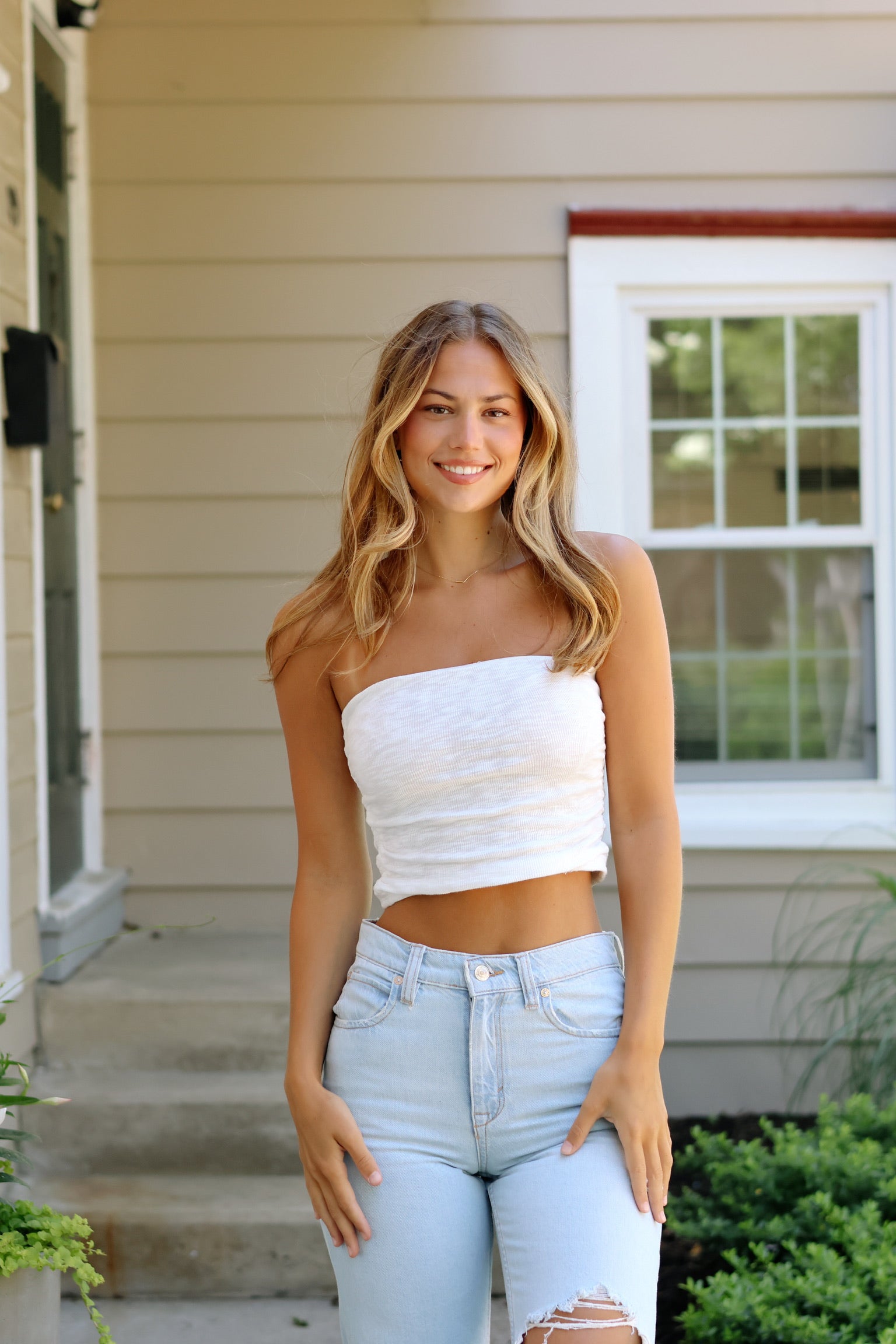 Boulevard Tube Top White – Giana Rose Couture