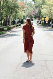 Tori Midi Dress Cinnamon