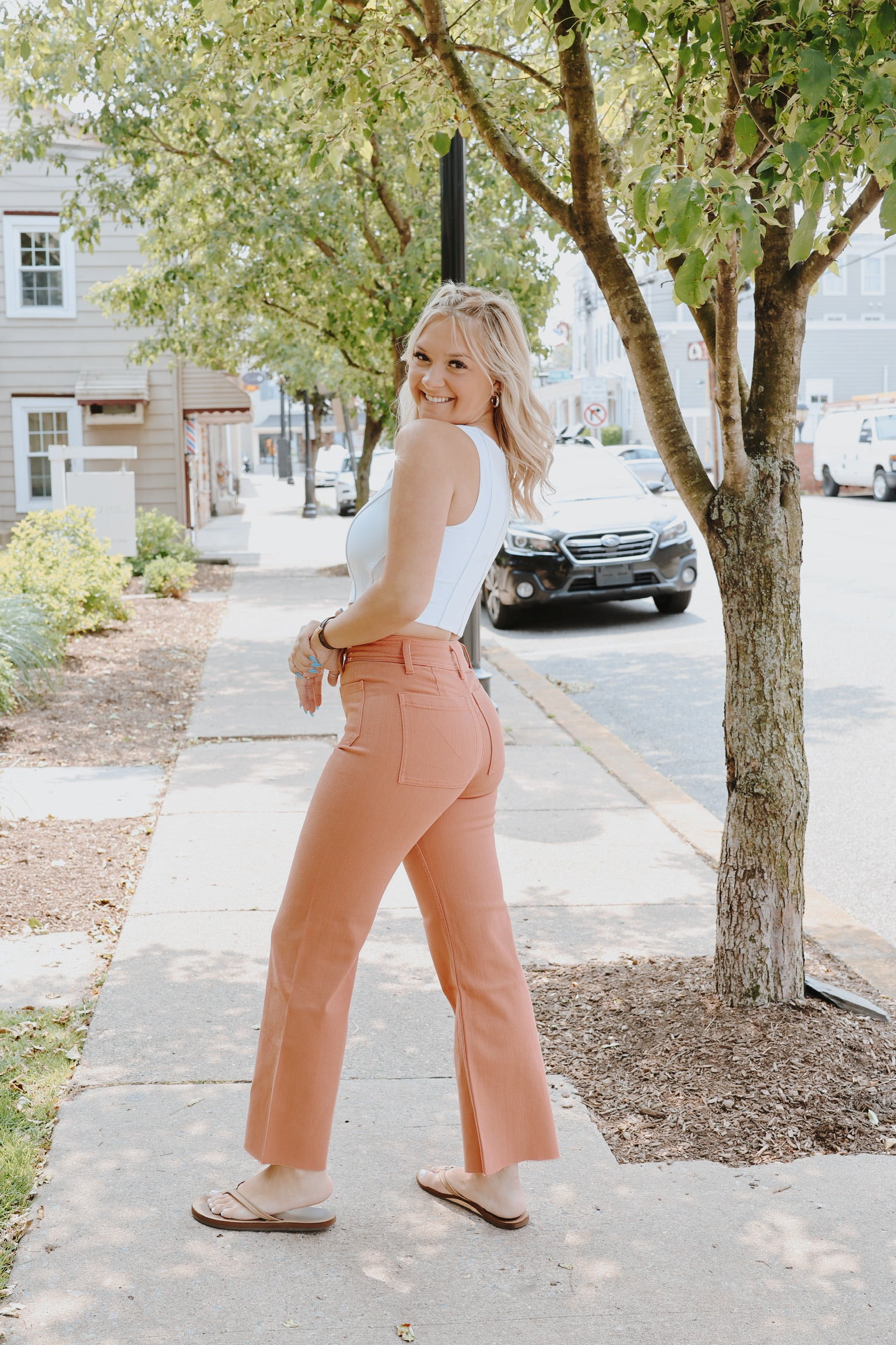 Hadley Wide Leg Pants Apricot