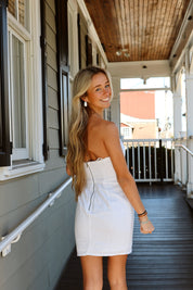 Seashell Strapless Mini White