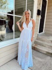 Take Me Away Maxi Gown White