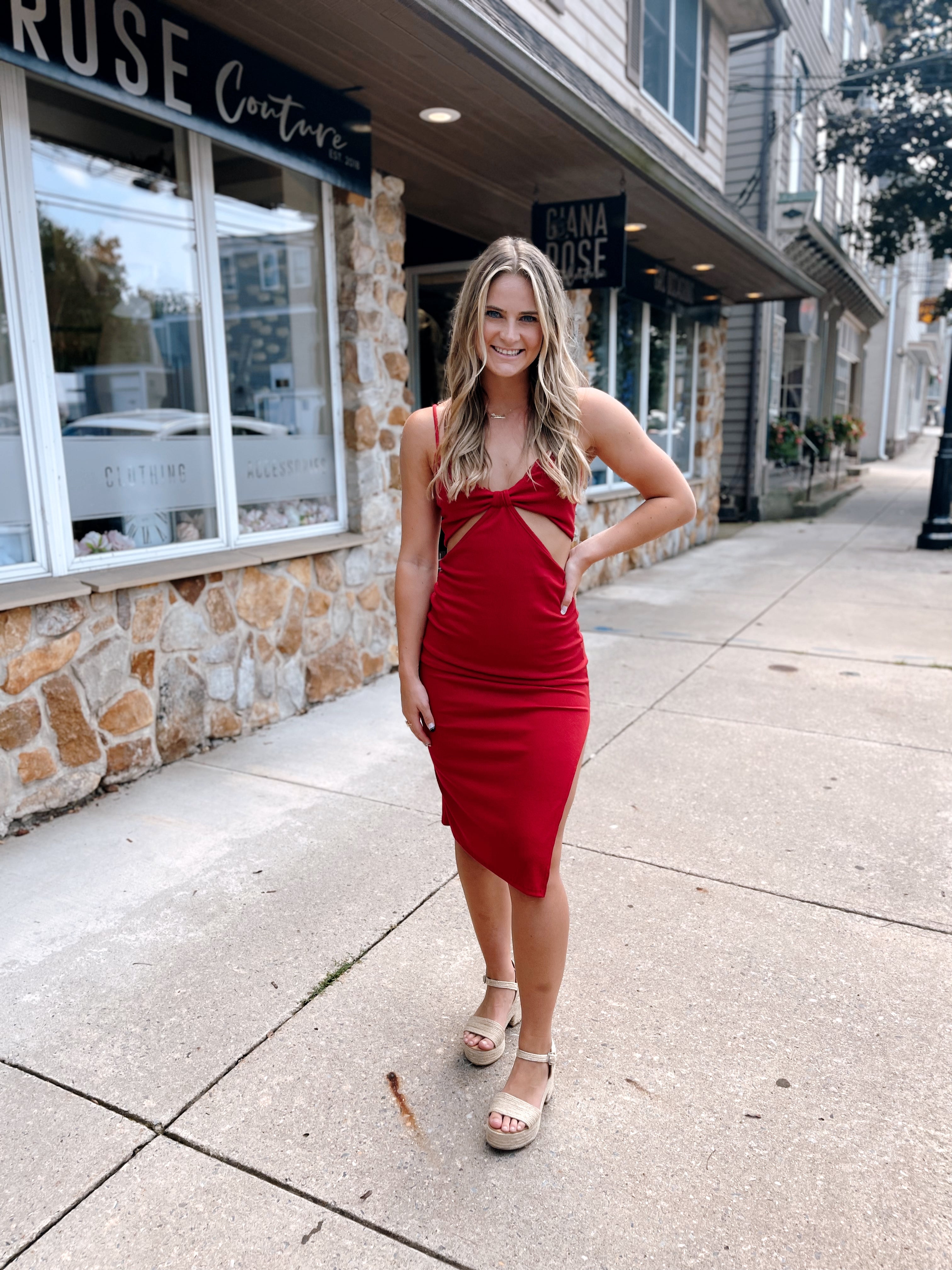 Make the Cut Midi Red