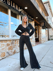Midnight Kiss Crop Top Black