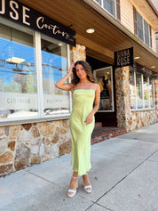 Hudson Satin Midi Apple