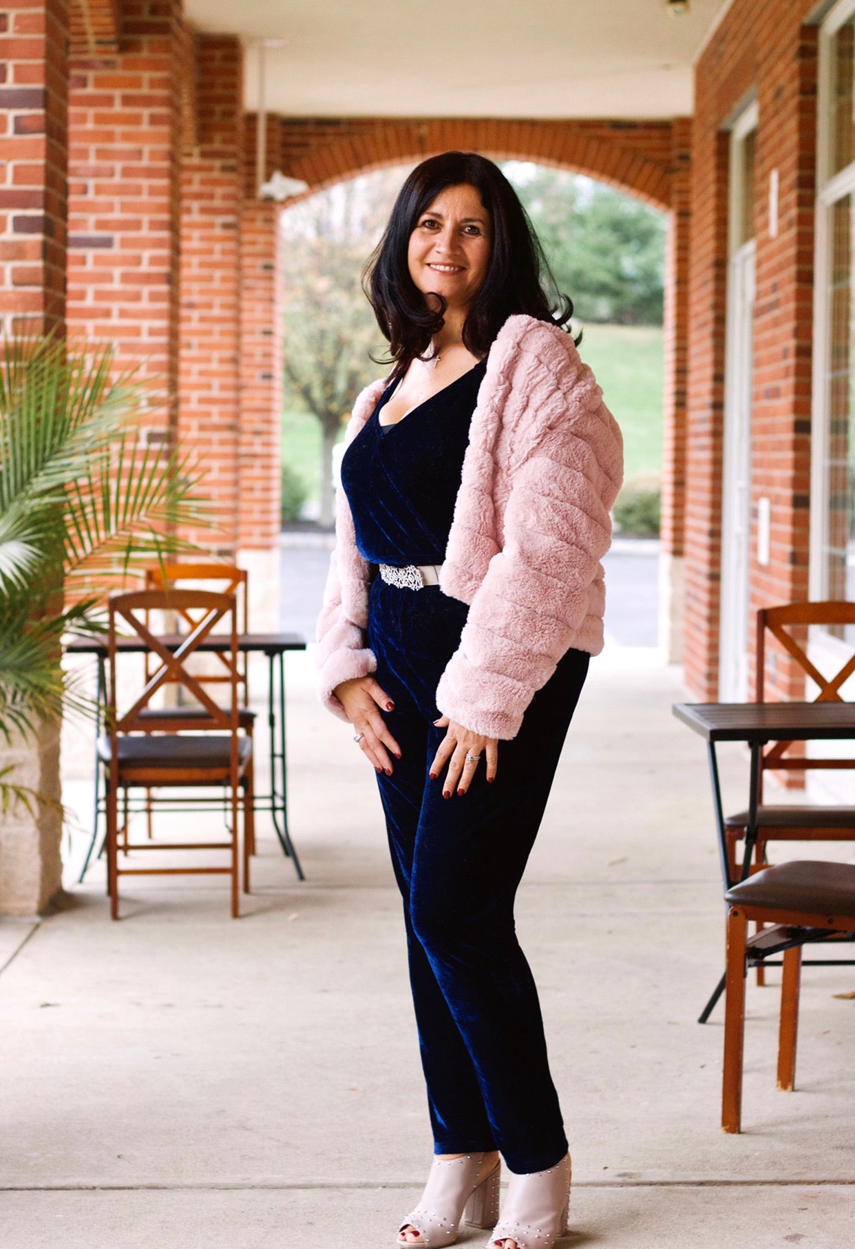 Cameo Ink Velvet Jumpsuit