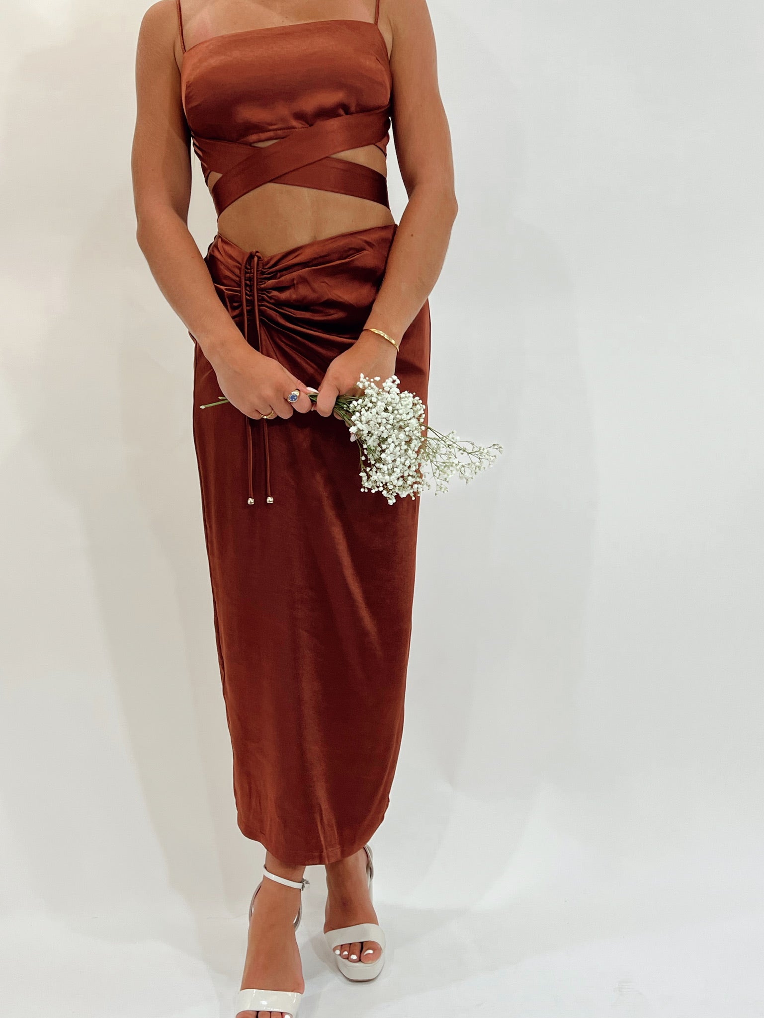 Belgian Cocoa Satin Set