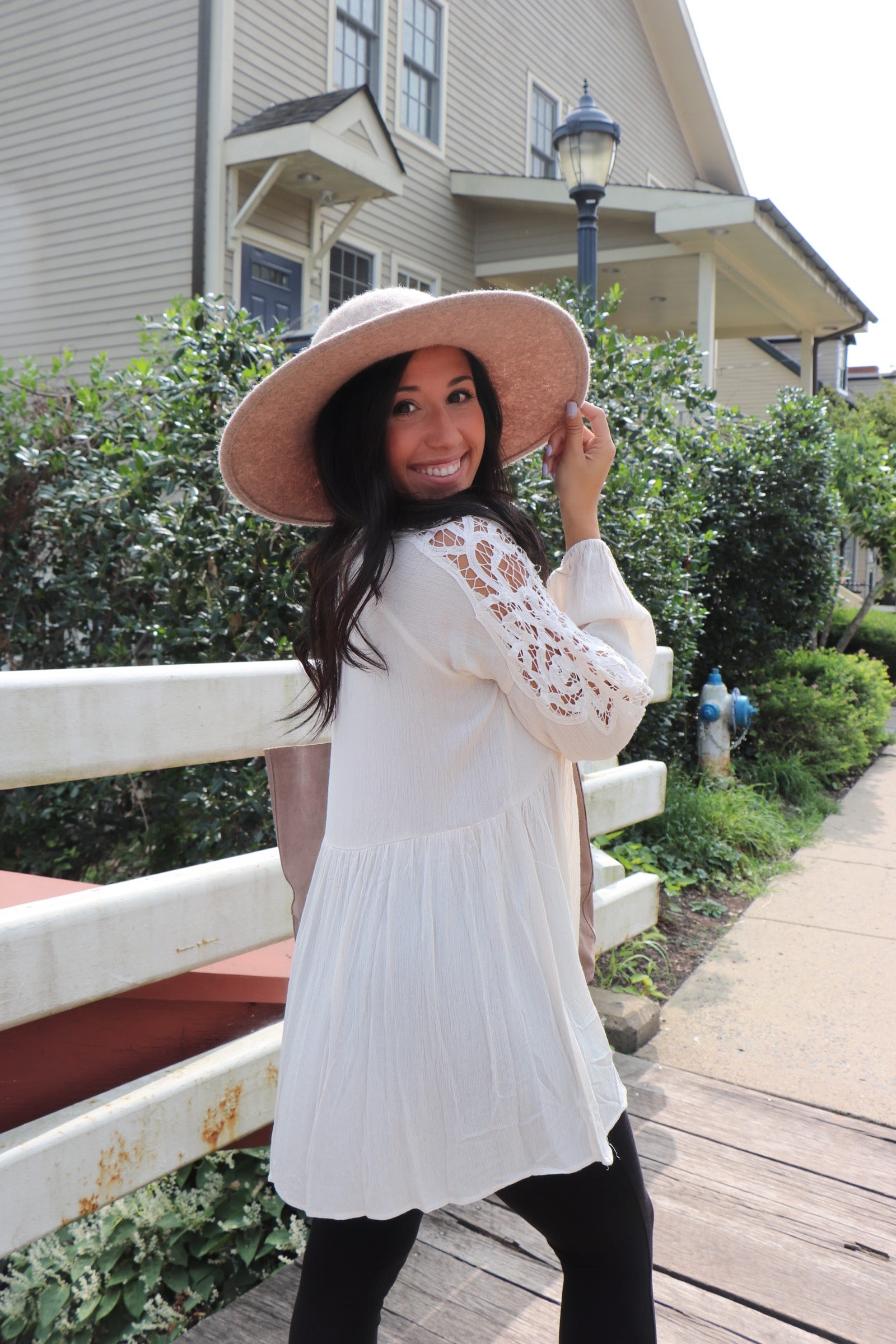 lace tunic dress Fesfesfes Long Sleeve Dresses for Women Loose Casual Solid Color Lace Dress Embroidery Patchword V-Neck Dress Cold Shoulder Spring Tunic Dress