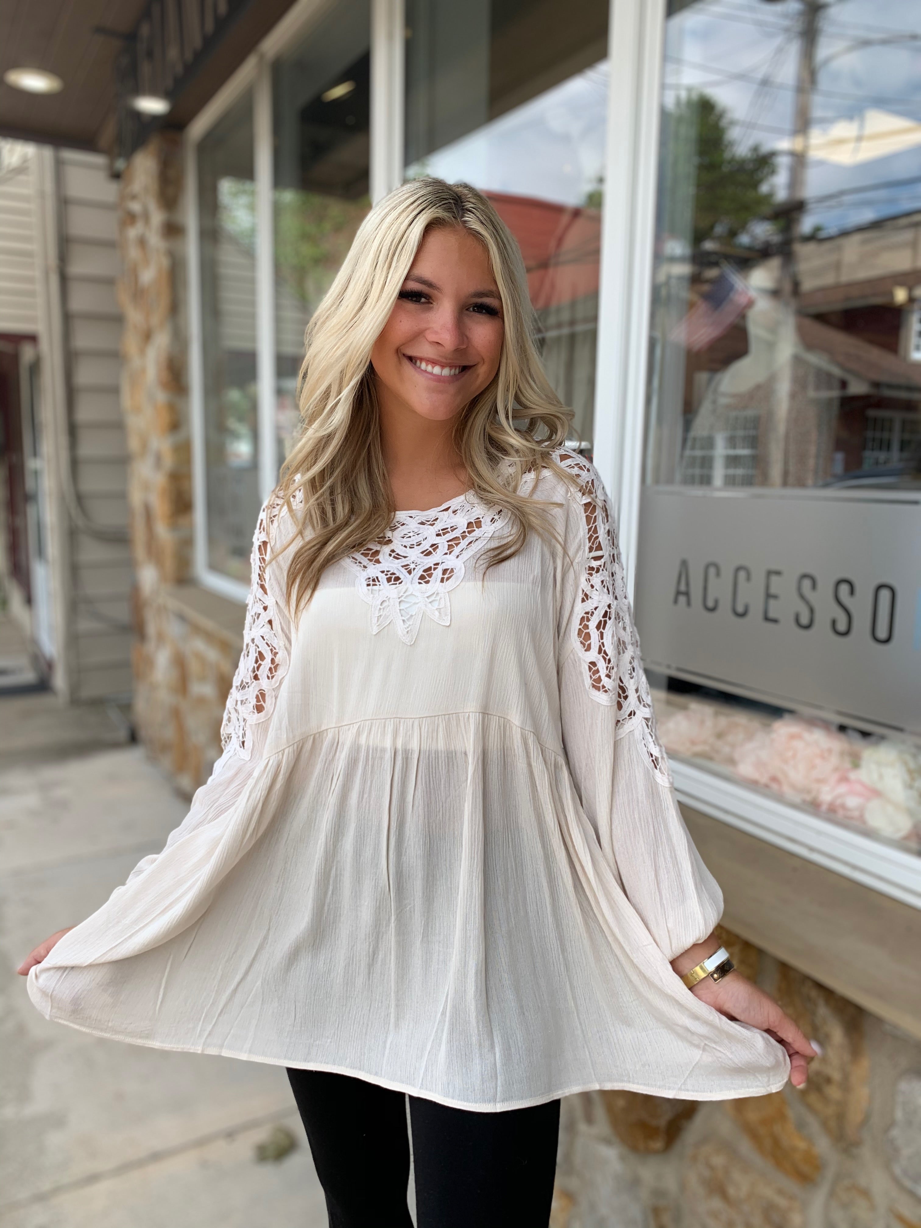 lace tunic dress Zimmermann - Junie Lace Cotton Tunic Dress - Ivory - 0