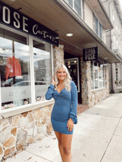 Bell Sleeved Babe Blue