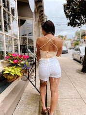 Sophia Shorts White Denim