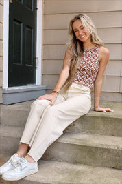 Cut to the Chase Pants Beige