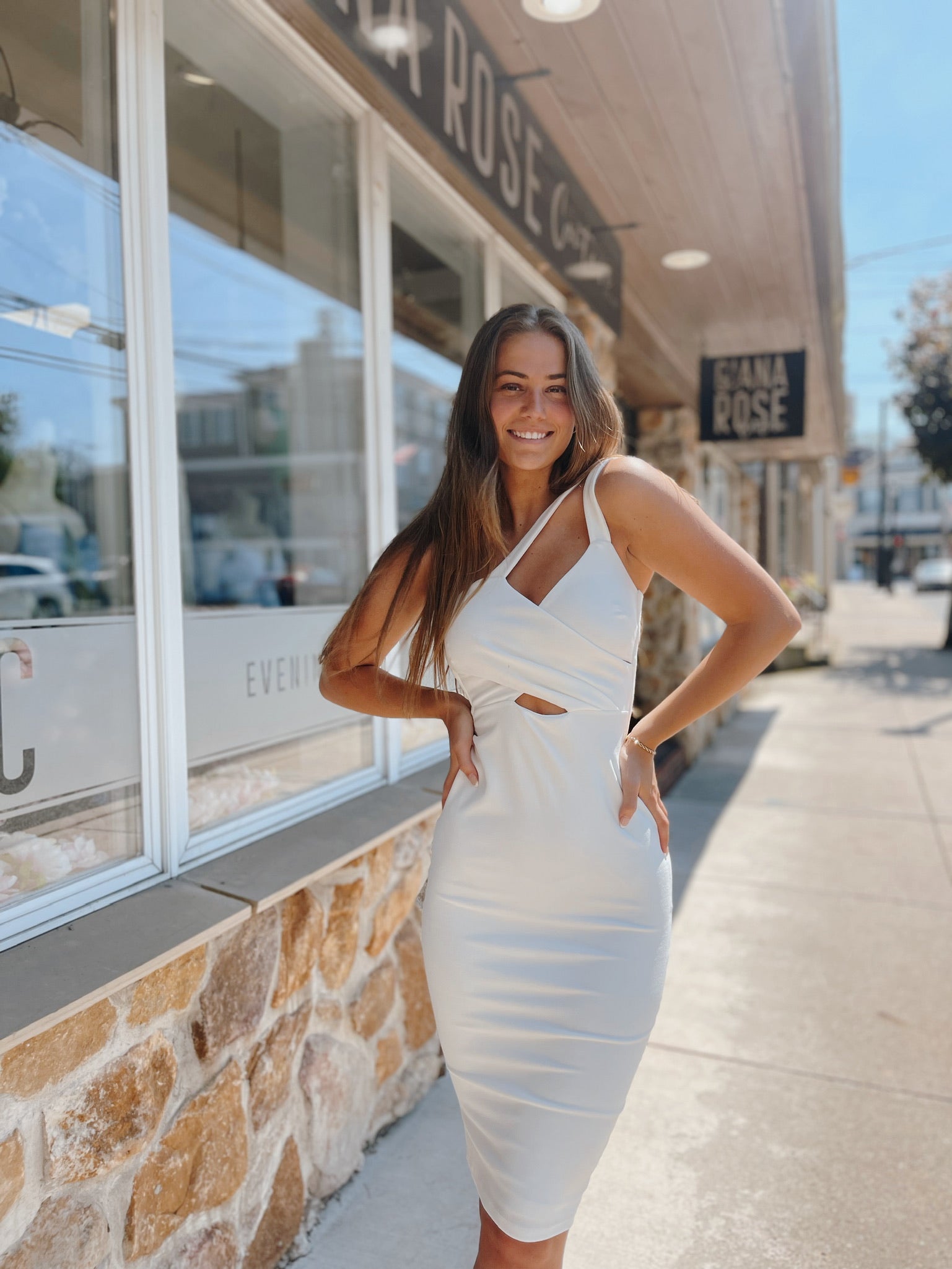 coco midi dress Andrea Mocha Coco Midi Dress