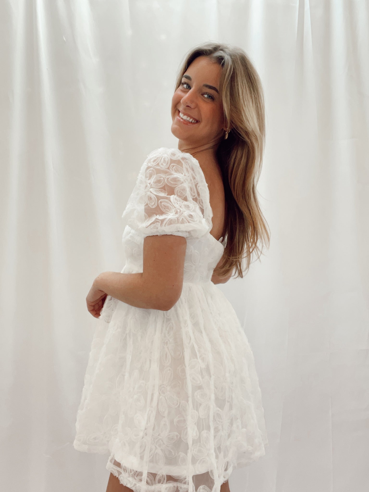Memory Lane Babydoll Mini White – Giana Rose Couture