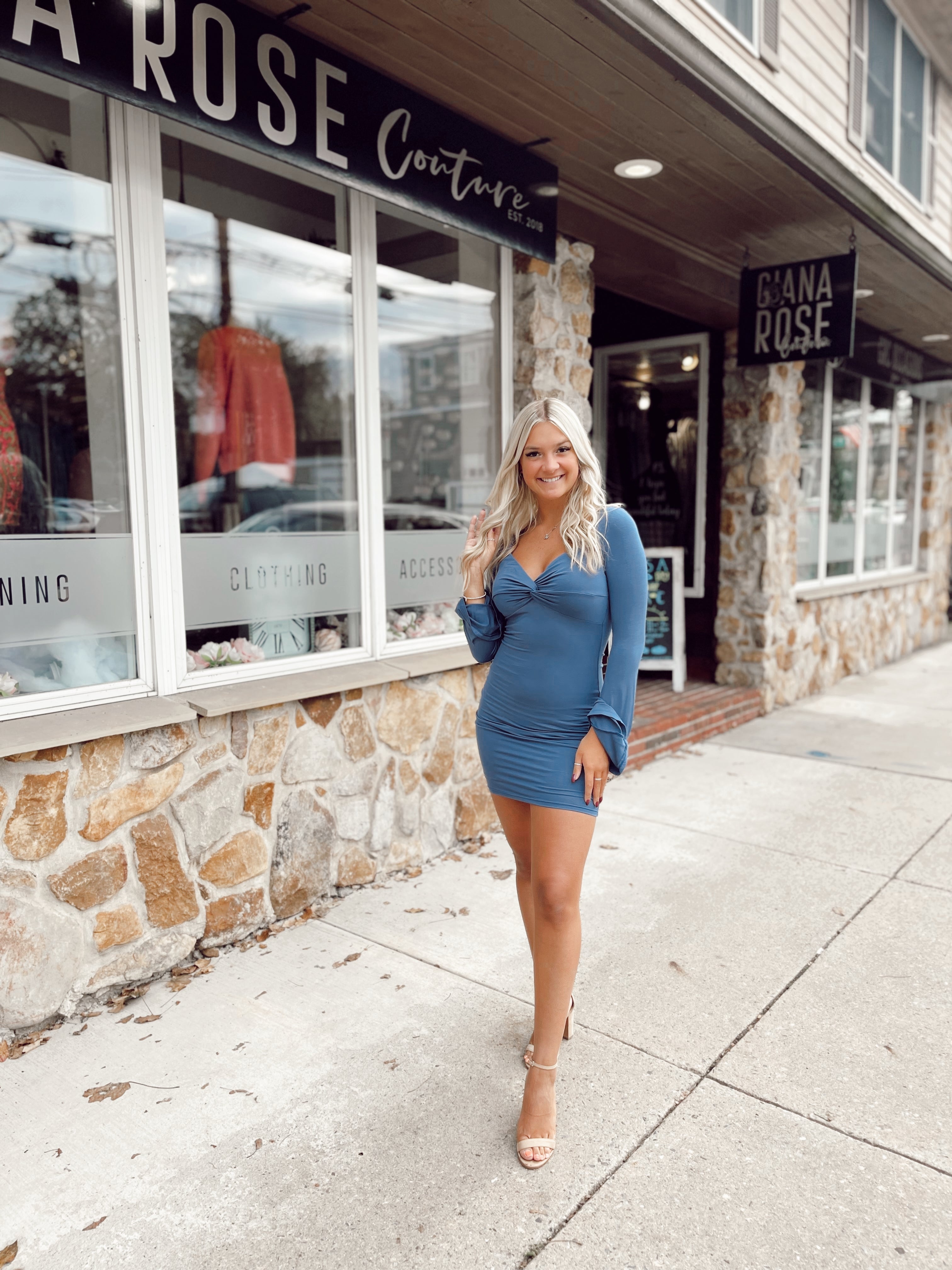 Bell Sleeved Babe Blue