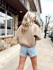 NOVA RELAXED HIGH RISE CUT OFF SHORTS - PALOMA
