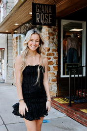 Taytum Strapless Mini Black
