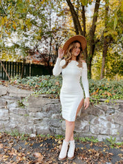 Nicolette Sweater Dress Ivory