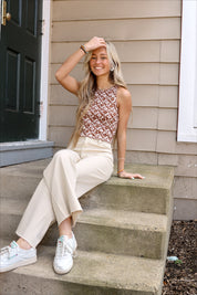 Cut to the Chase Pants Beige