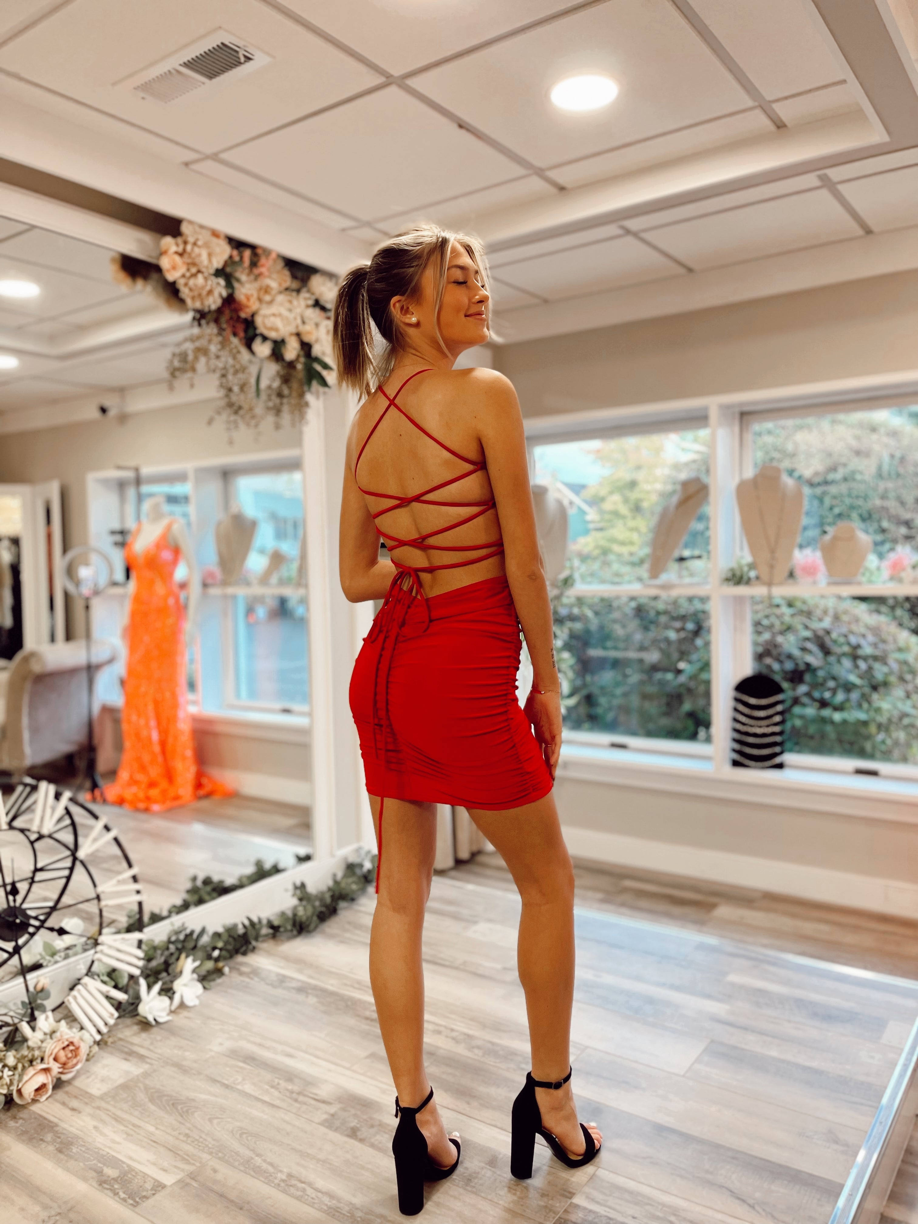 Ava Mini Dress Red