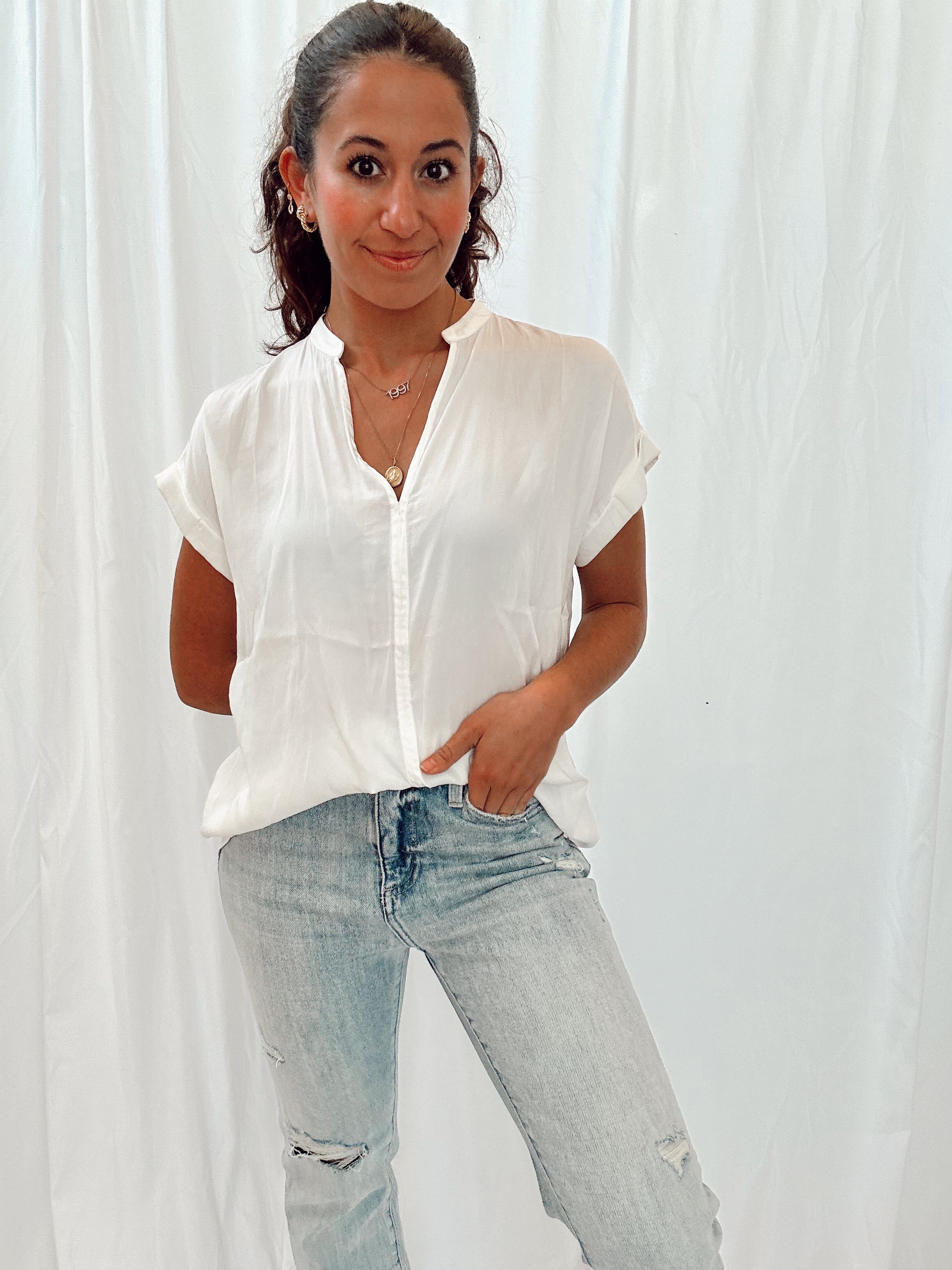 Take it Easy Blouse Vanilla