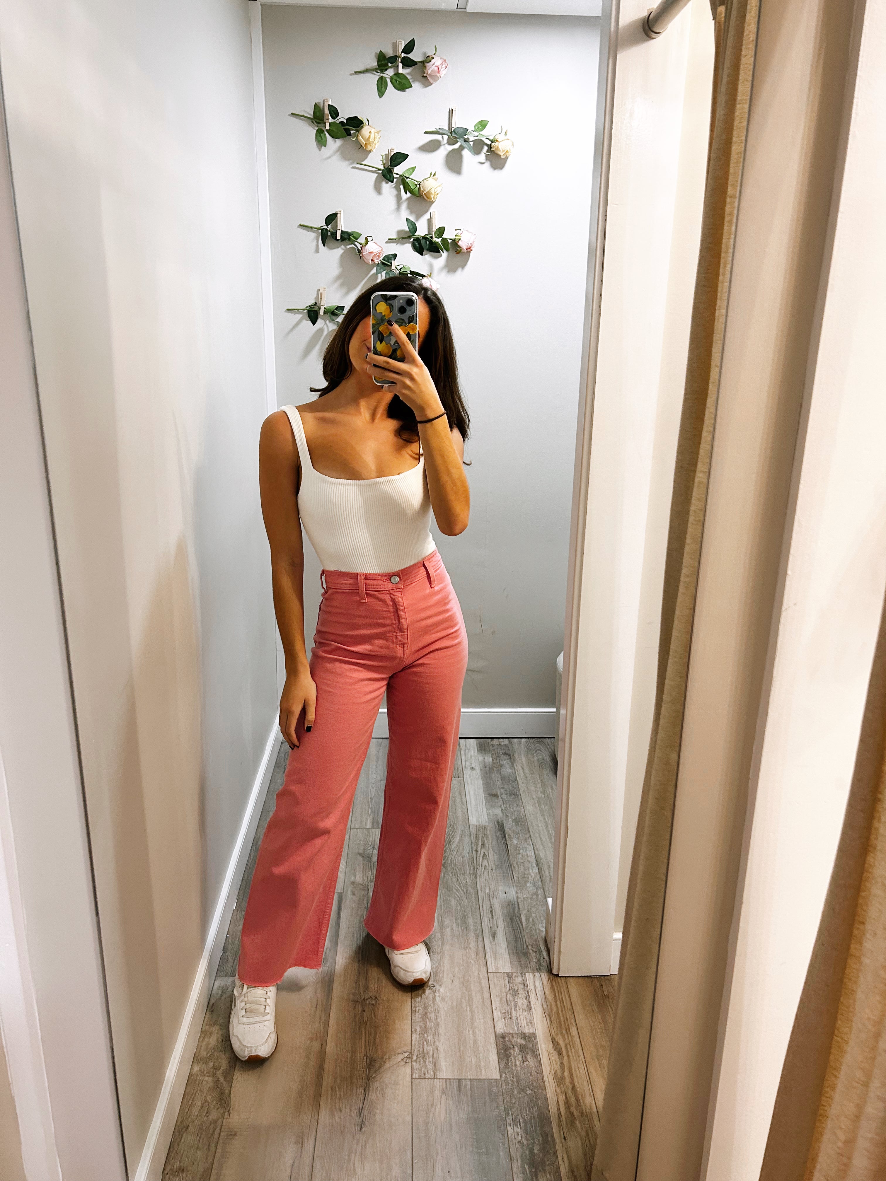 Penny High Rise Wide Leg Crop- Flamingo