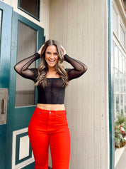 Hayden Mesh Top Black