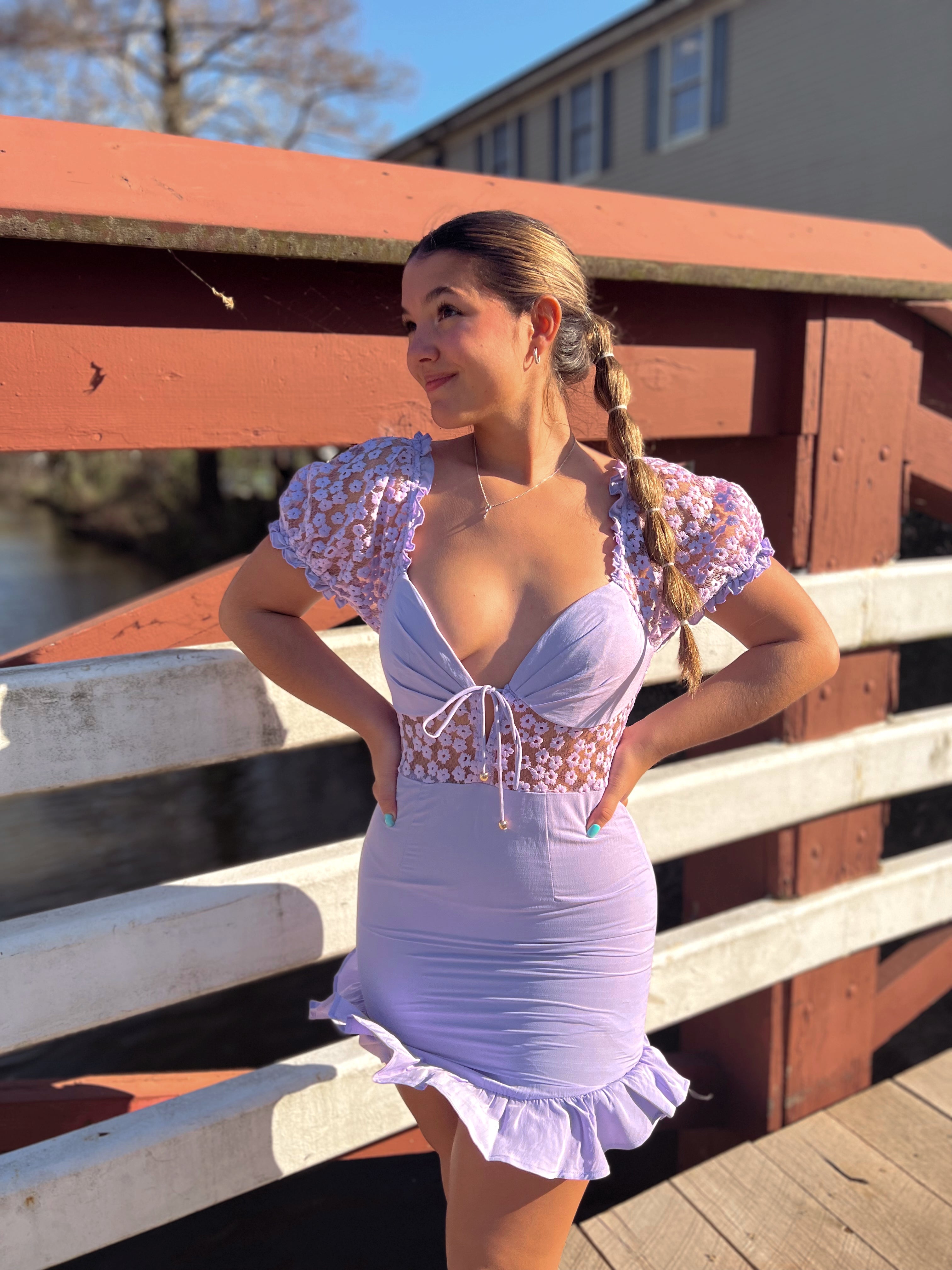 Harper Mini Dress Lilac