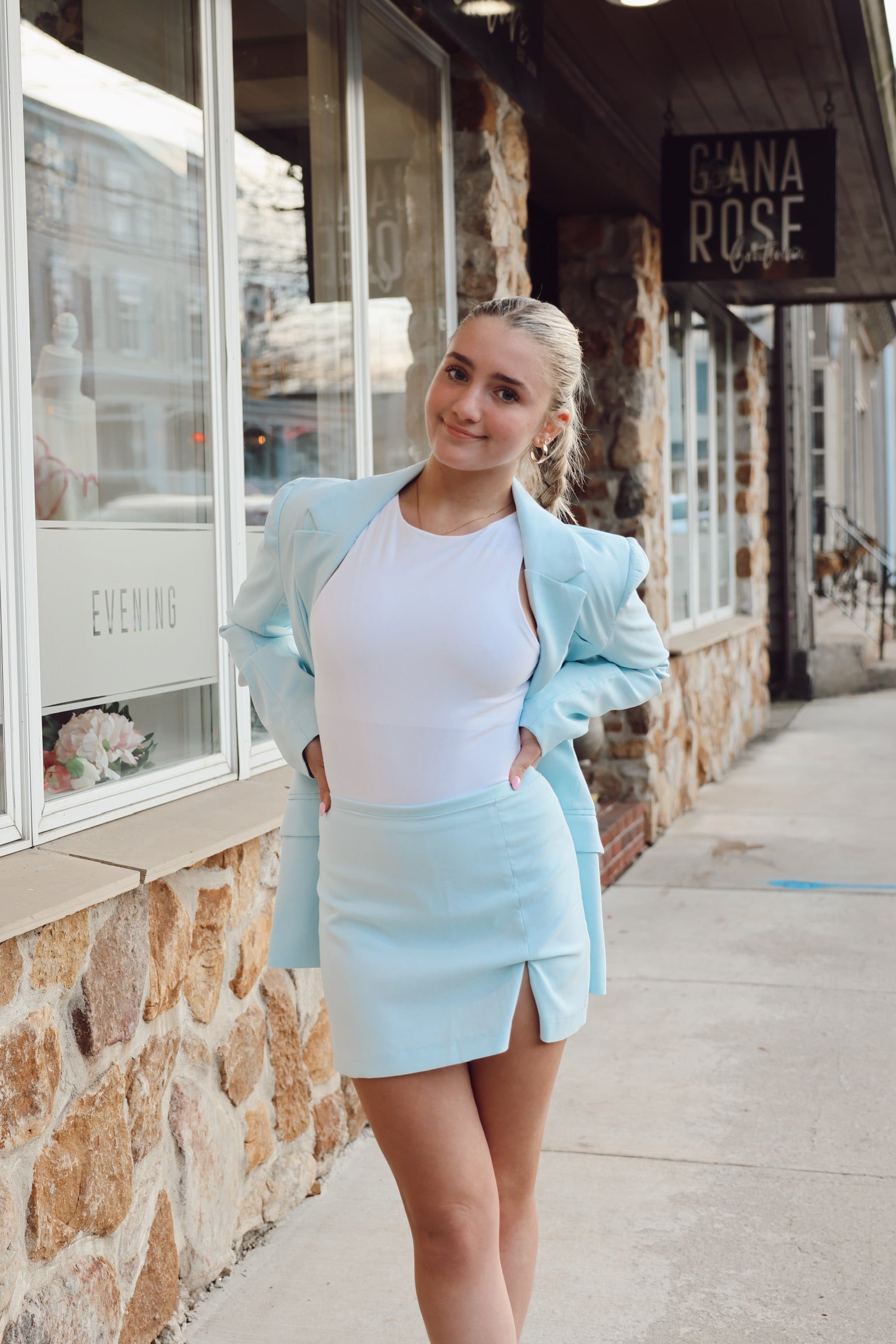 Cam Skort Light Blue