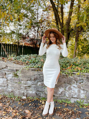 Nicolette Sweater Dress Ivory