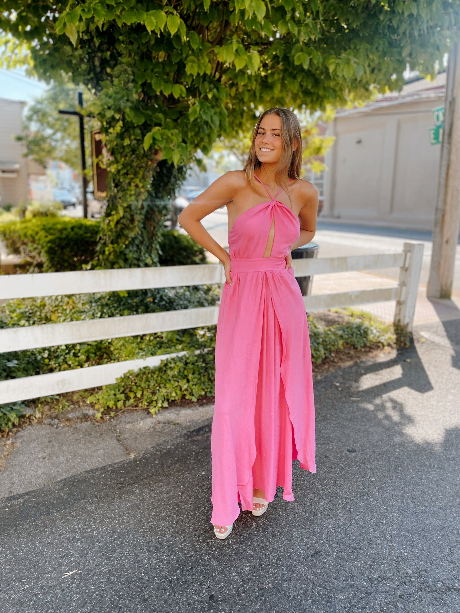 bubblegum pink dress San Fran Maxi Bubblegum – Giana Rose Couture