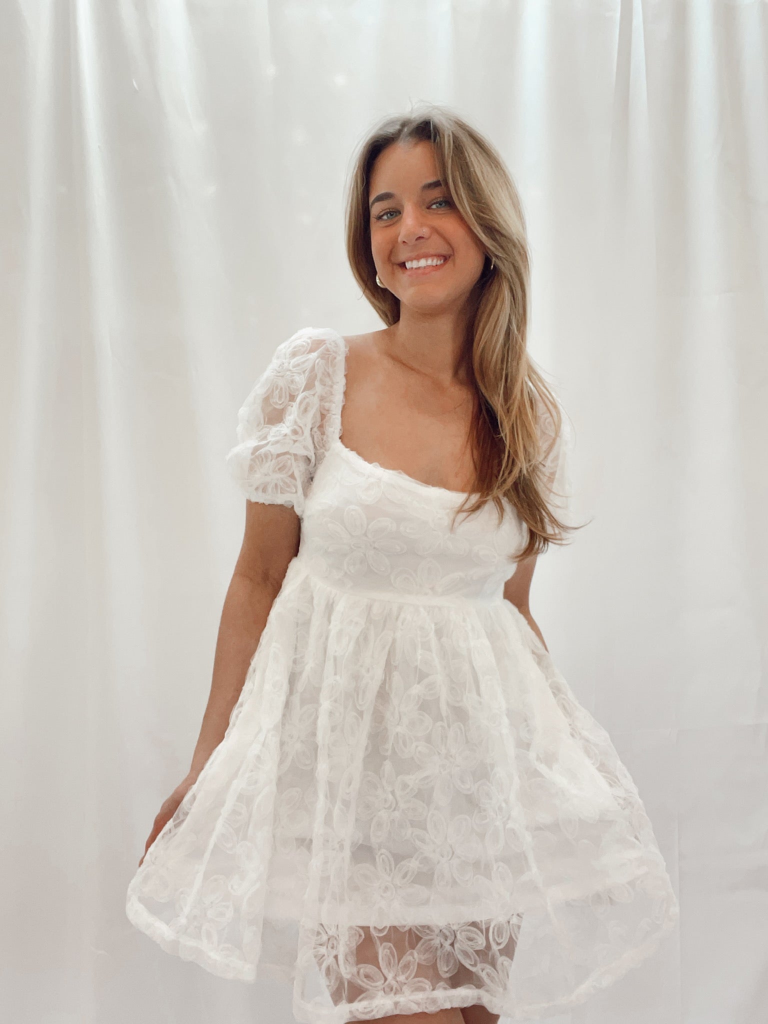 Memory Lane Babydoll Mini White