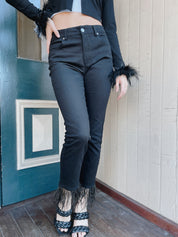 Franny Feather Pants Black