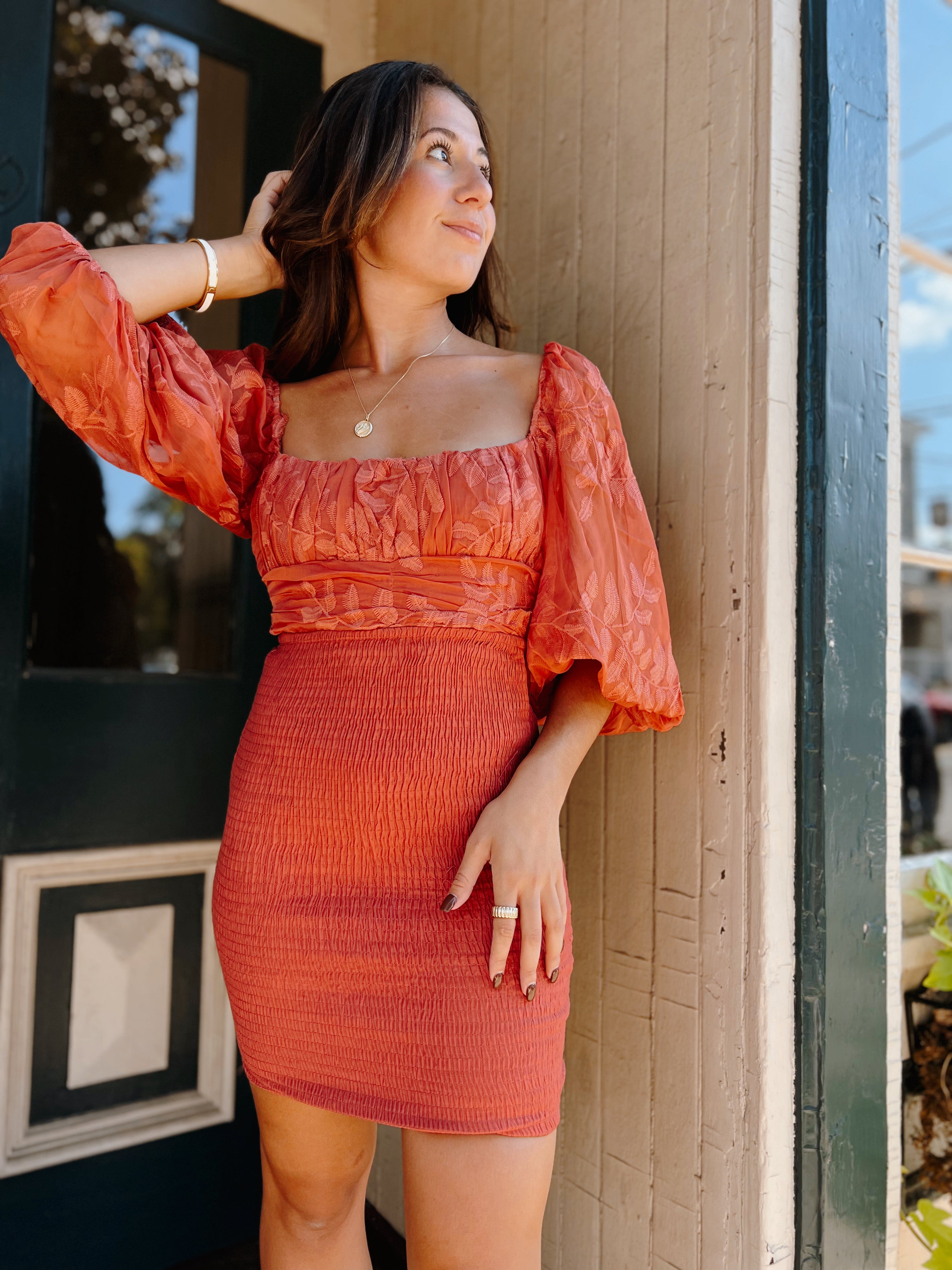 Ravello Mini Dress Rust