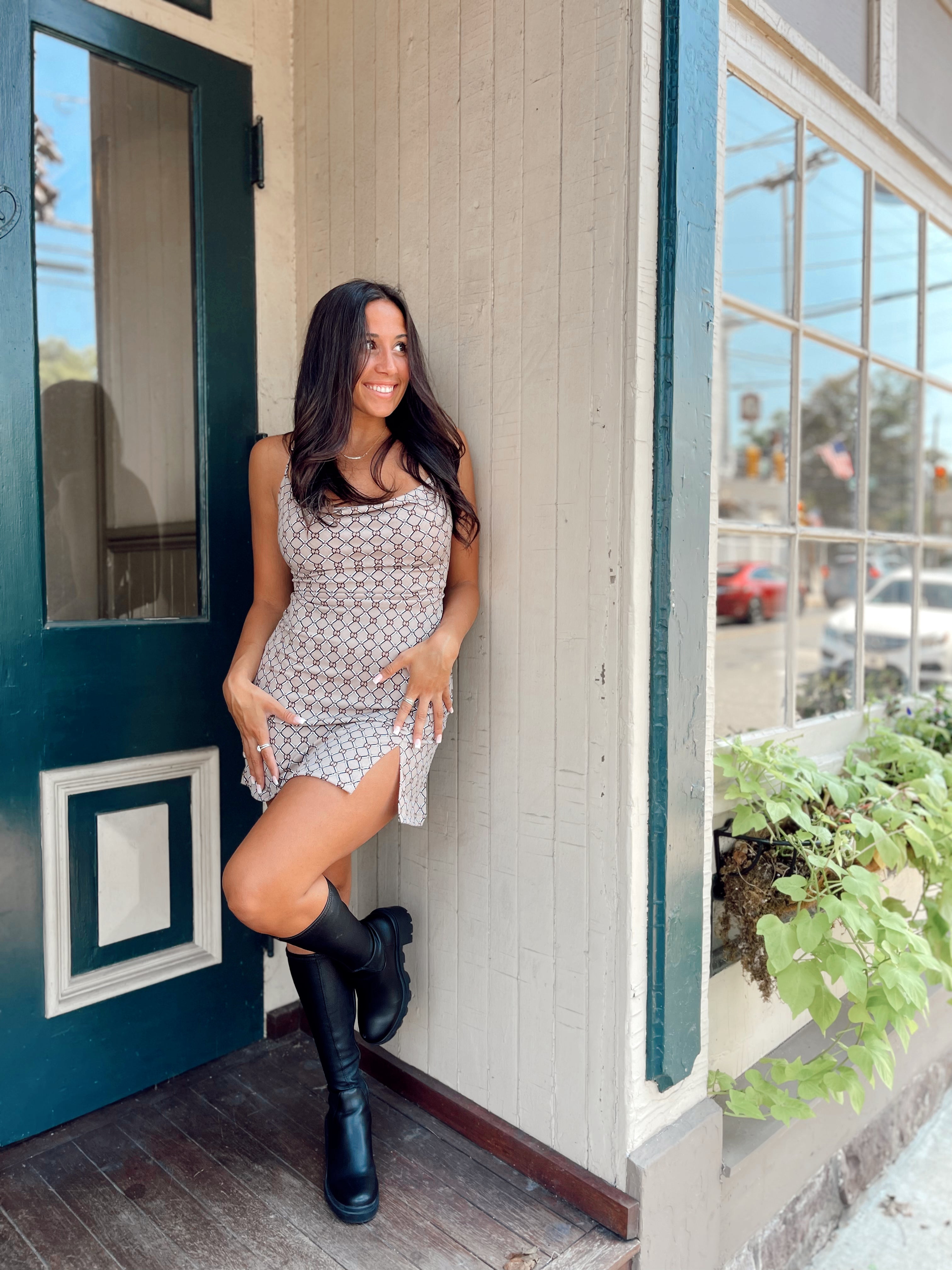 Luxy Babe Cowl Neck Dress