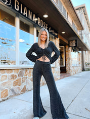 Midnight Kiss Crop Top Black