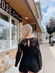 Bell Sleeve Lace Romper