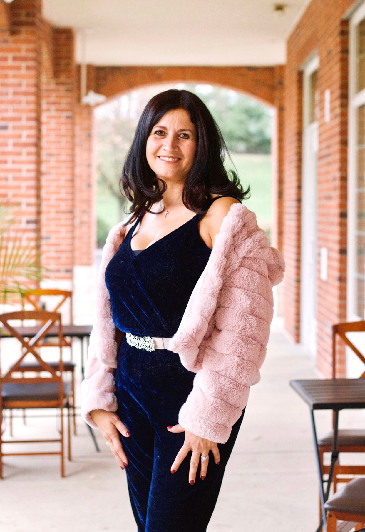Cameo Ink Velvet Jumpsuit