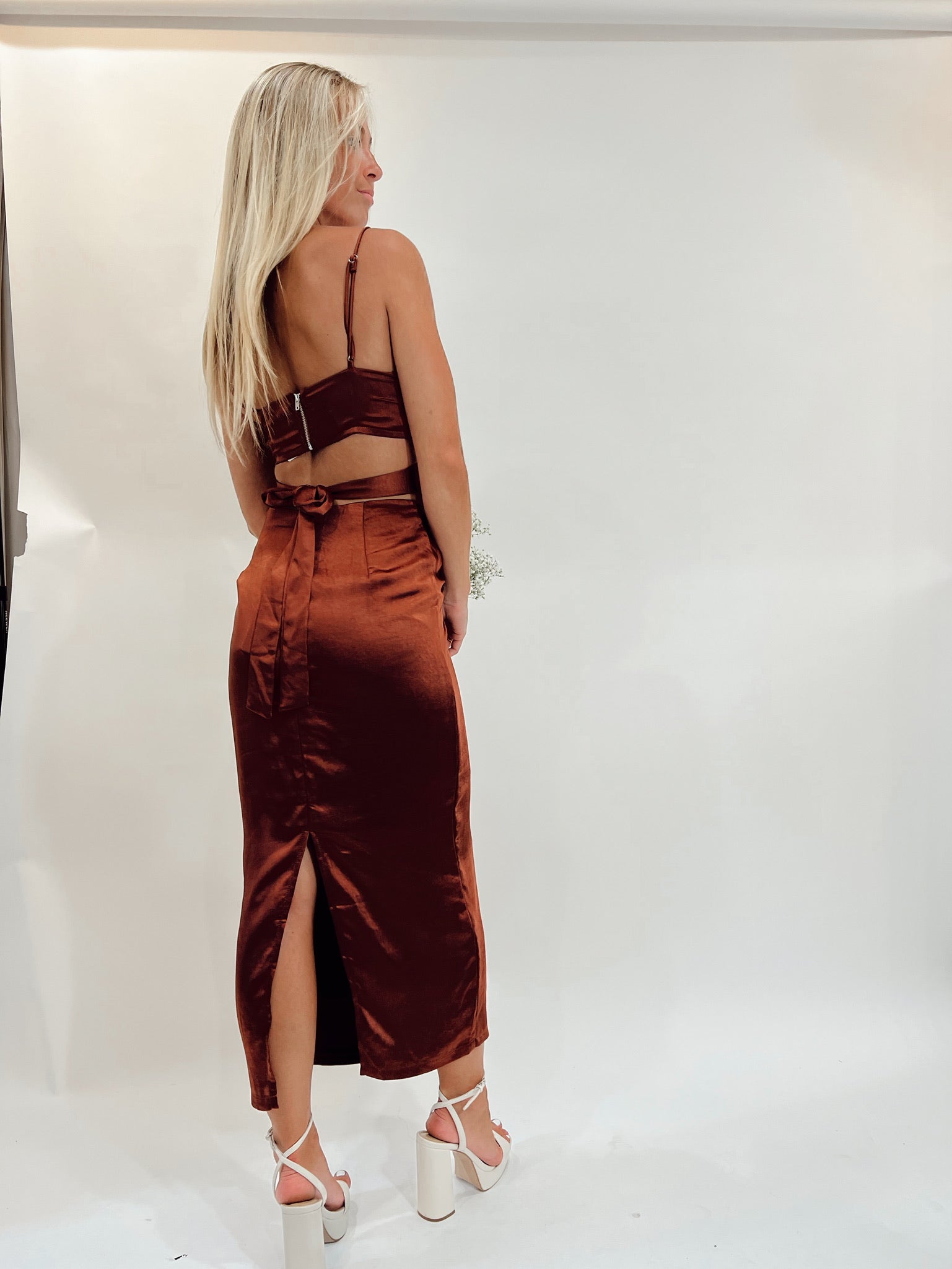 Belgian Cocoa Satin Set