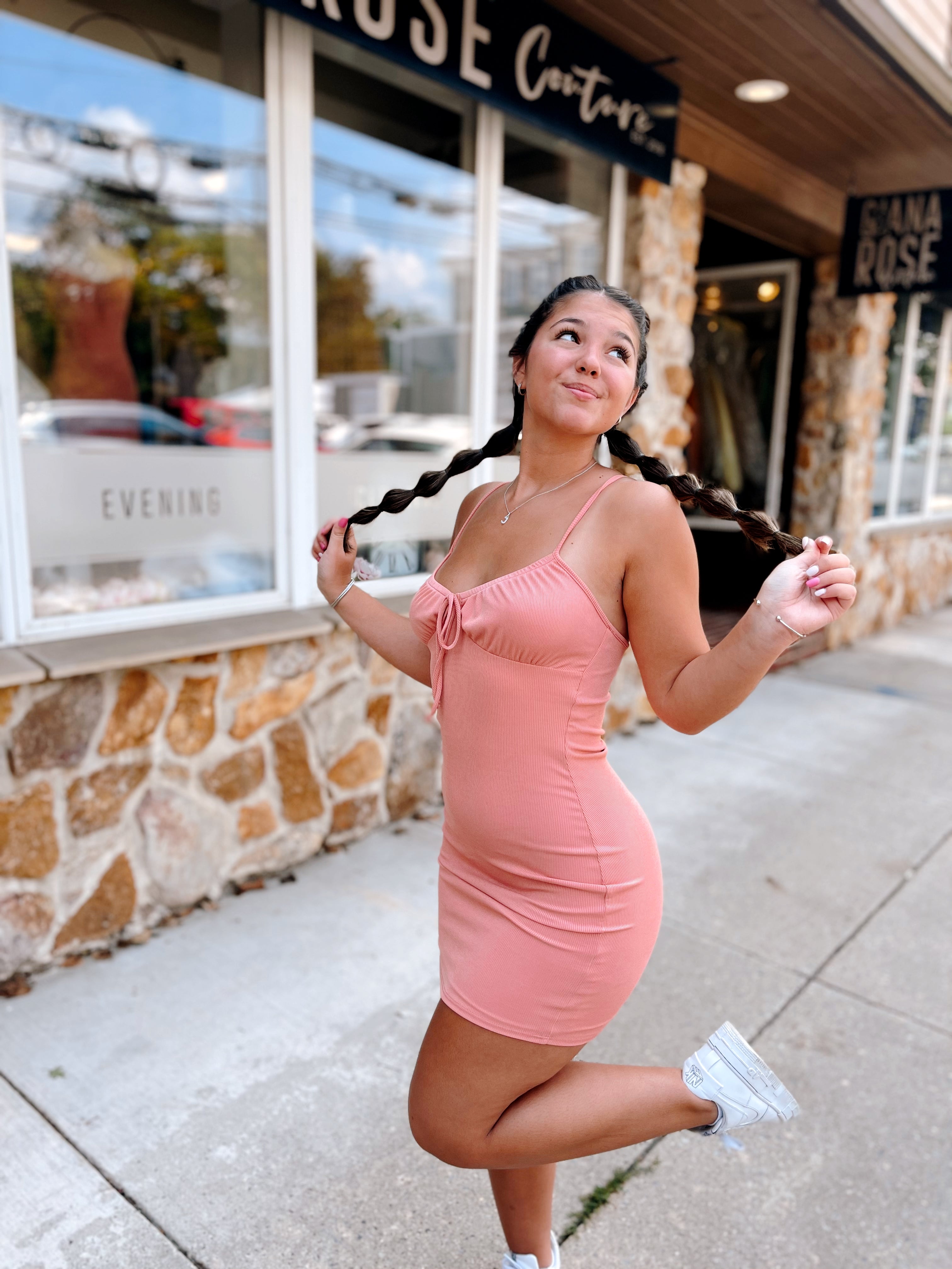Gave Up On You Dress Coral