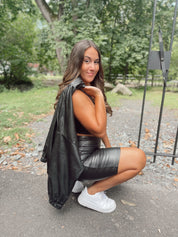 Harley Faux Leather Bike Short
