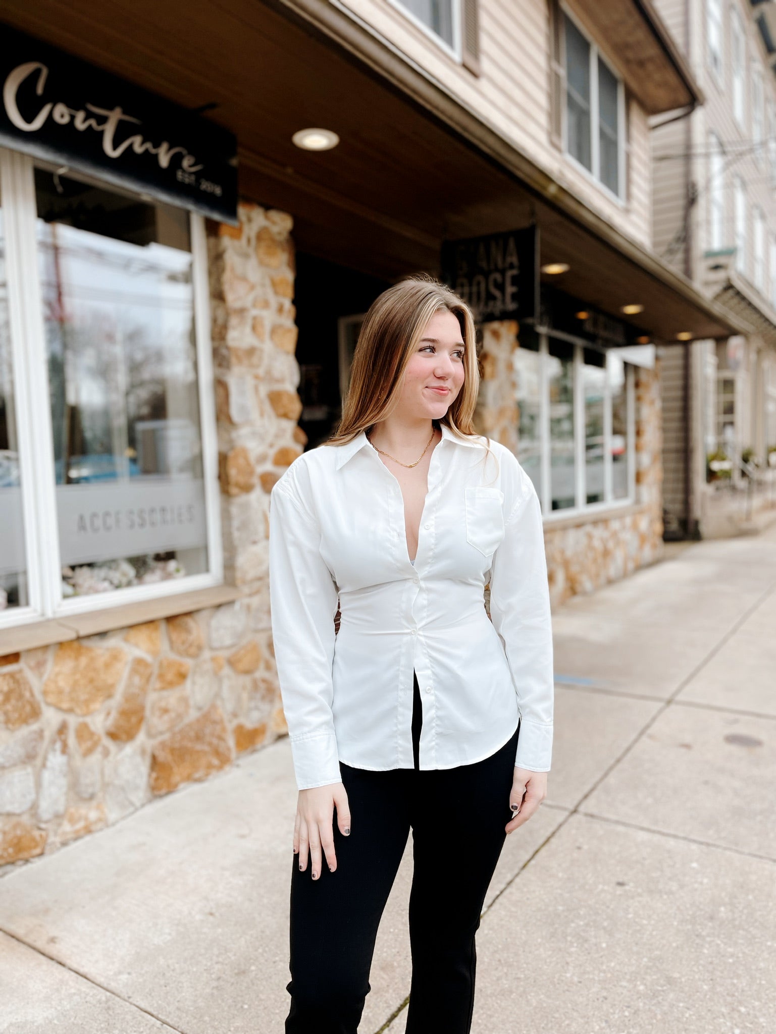 Nadia Shirt White