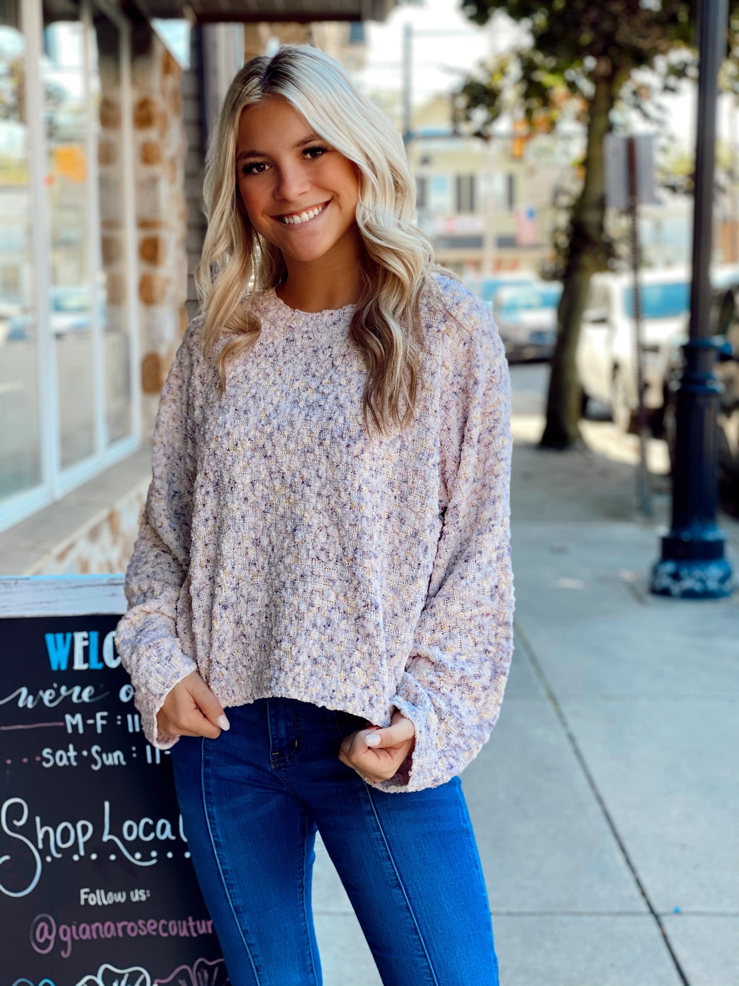 Loving Lavender Sweater