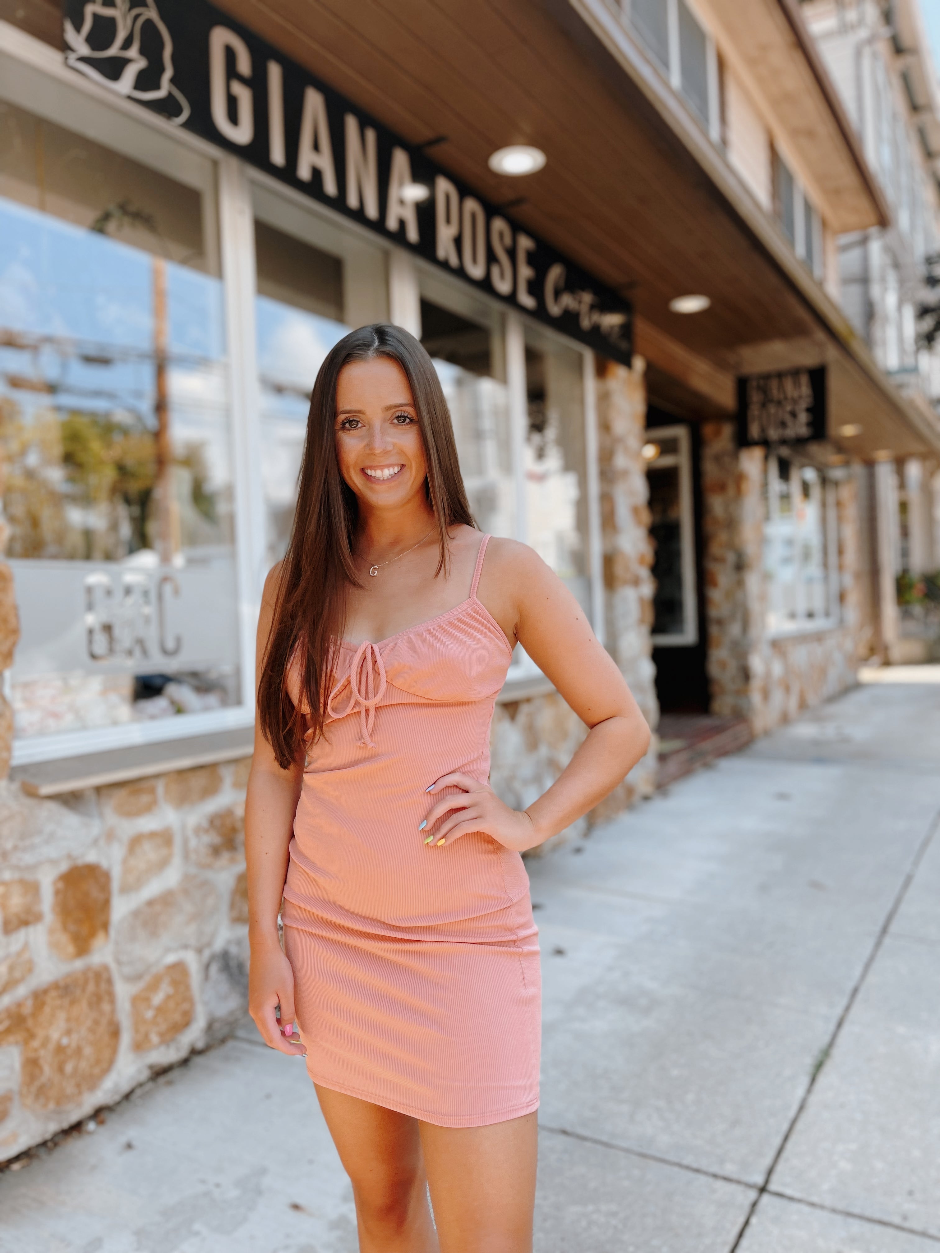 Gave Up On You Dress Coral