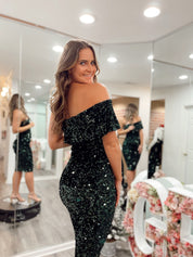 Josephine Sequin Midi Emerald