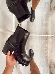 ROXIE Black Leather Boot