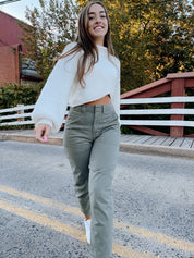 Pamela High Rise Trouser Vine