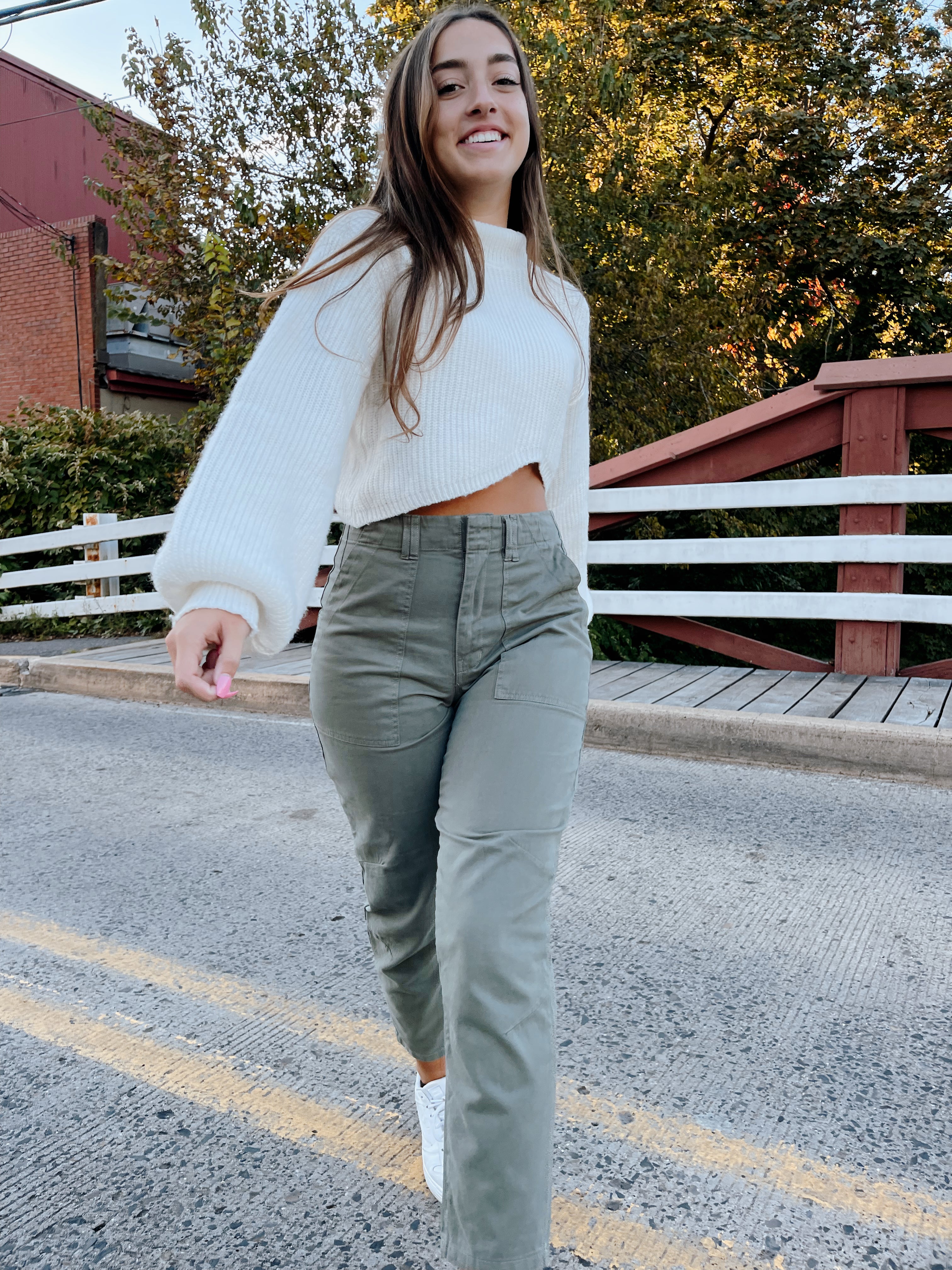 Pamela High Rise Trouser Vine