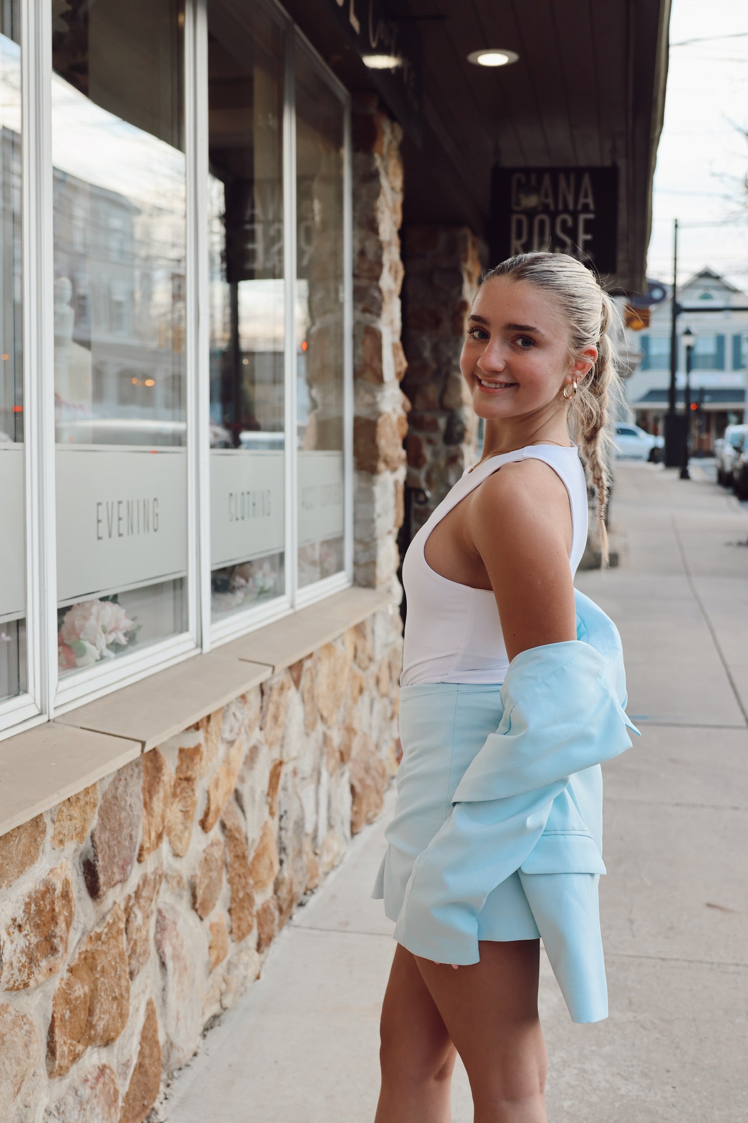 Cam Skort Light Blue