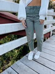 Pamela High Rise Trouser Vine